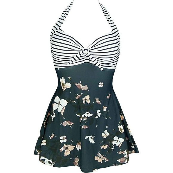 COCOSHIP Vintage Sailor Pin Up Swimsuit Retro One Piece Skirtini Cover Up US 22 - Picture 3 of 8